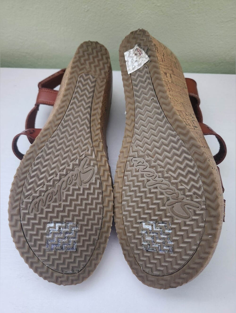 Skechers Beverlee Delicate Glow Brown Wedge Sandals Women's 10 - Picture 7 of 8
